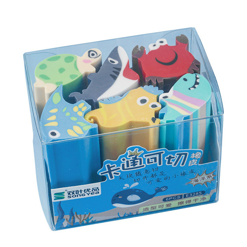 Cute simulation-shaped eraser for students to wipe clean without leaving traces and not easy to chip. Sandwich cutting eraser