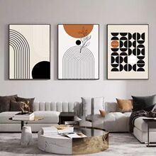 客厅沙发现代装饰画简约三联画抽象背景墙挂画高级餐厅卧室壁画