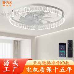 亚马逊热销款KD款风扇灯标准件拆解吊扇灯跨境专供风扇灯中山工厂