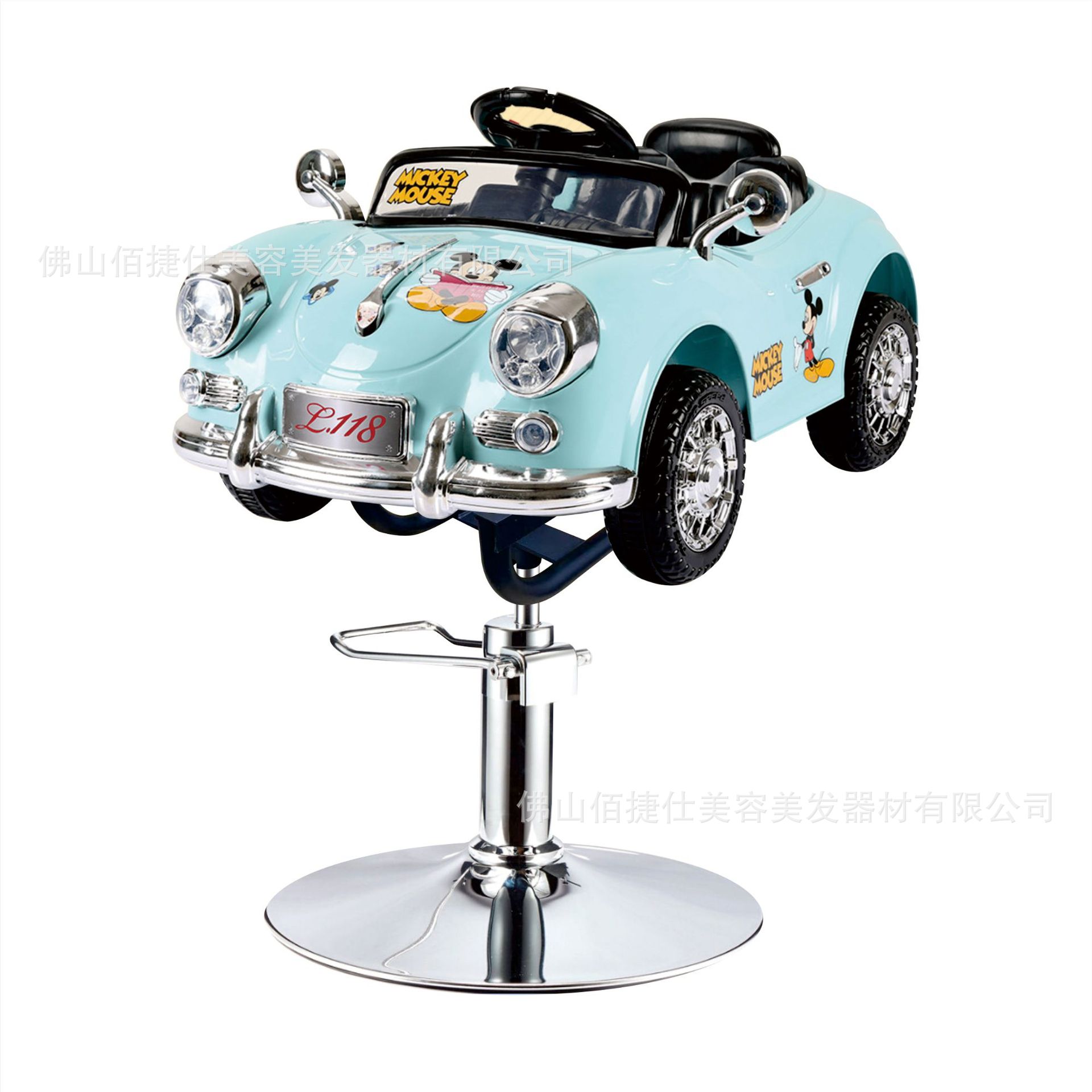 Asiento eléctrico de barbero infantil silla de barbero de automóvil elevación silla giratoria música barbero de automóvil para niños silla de corte de pelo para niños