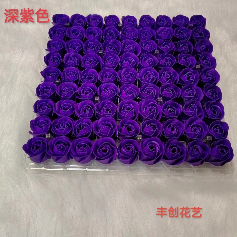 源メーカーの卸売りは、ベースのない三層の石けん花の花の頭を厚くして、石けん花のバラの花の頭をシミュレートします|undefined