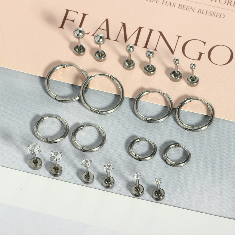 Pointed titanium steel lip stud product view