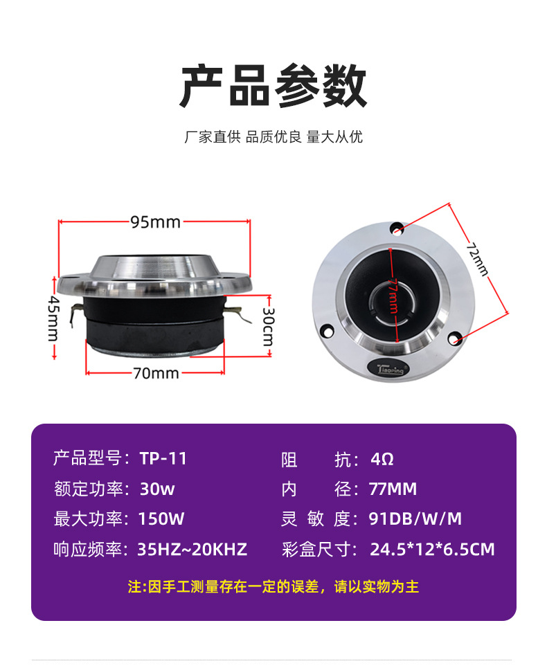 Aluminum Car Audio Tweeter Speaker Upgrade