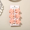 #7 Frosted Korean Powder [6-piece set with card] 3.5cm five-petal flower style