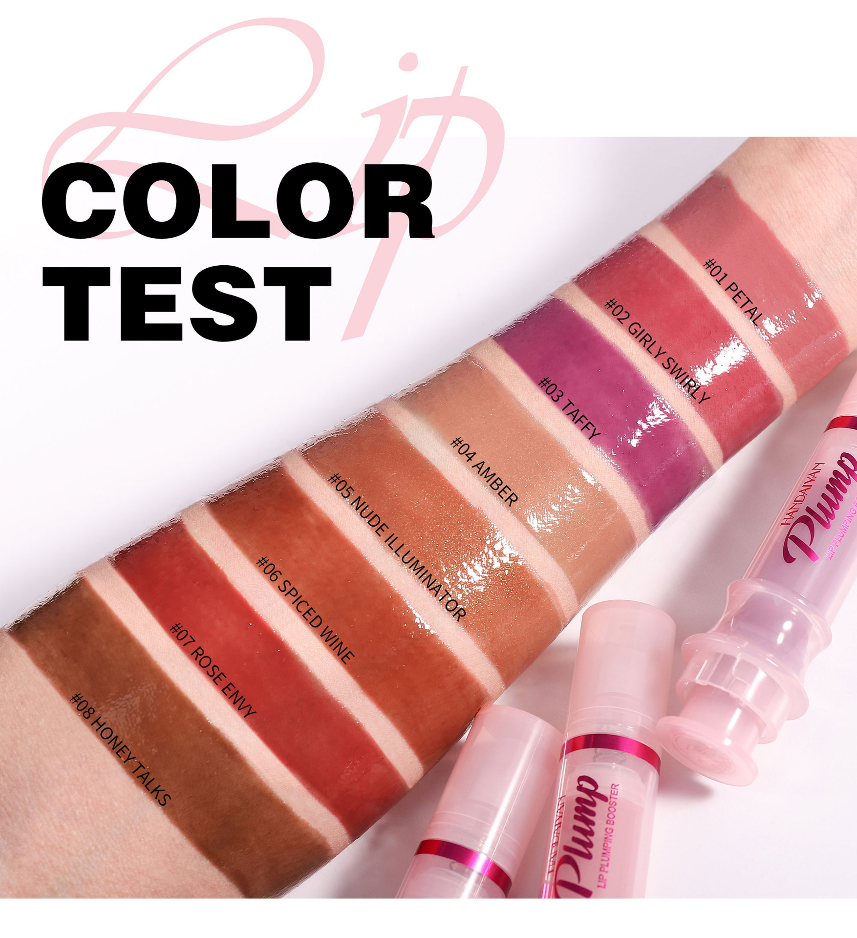 Cross-border Lip Fullness Lip Oil Needle Tube Lip Density handaiyan Slightly Spicy Lip Honey Plump Lip Glass Mirror Lip Fullness Lip Gloss undefined