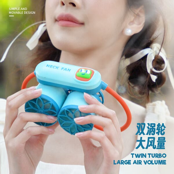 Cartoon handheld travel air fan for students