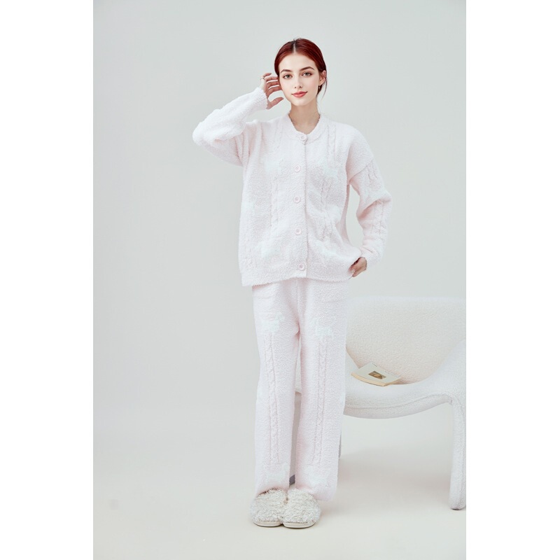 Winter Fleece Maternity Loungewear Autumn and Winter Postpartum Warm Home Wear Maternity Pajamas Women's Set Winter Fleece Maternity Loungewear Autumn and Winter Postpartum Warm Home Wear Maternity Pajamas Women's Set