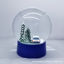 定制圣诞水晶球摆件旅游纪念树脂工艺品汽车品牌商标水球雪花球