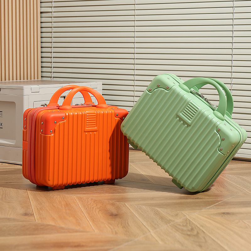 Vintage Cosmetic Case 14-inch Portable Case Lightweight Accompanying Gift Small Luggage Storage Cosmetic Bag 16-inch Suitcase