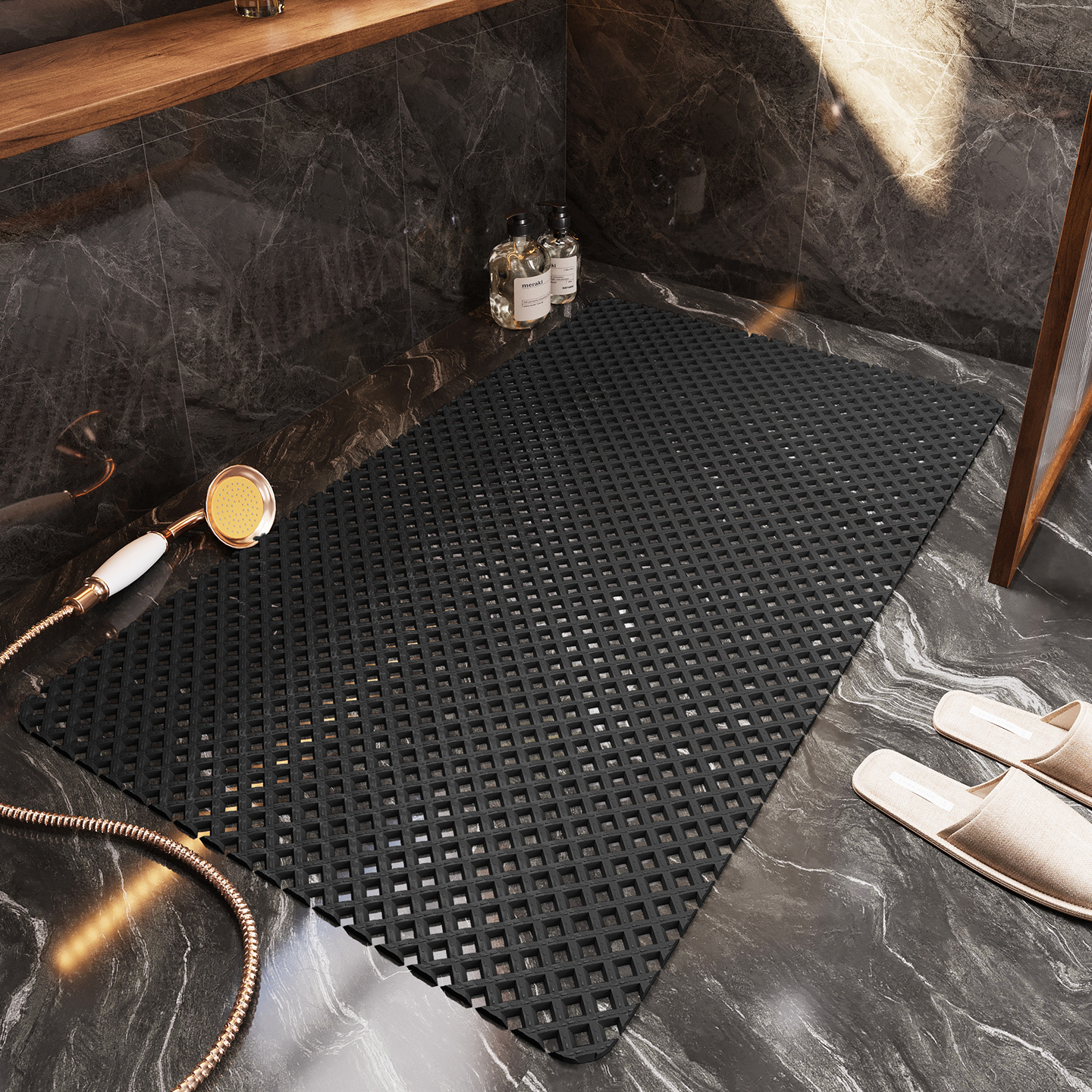 Cojín antideslizante de baño, alfombra de suelo de ducha impermeable, bañera antideslizante, cojín antideslizante de baño, cojín anti-caída de baño