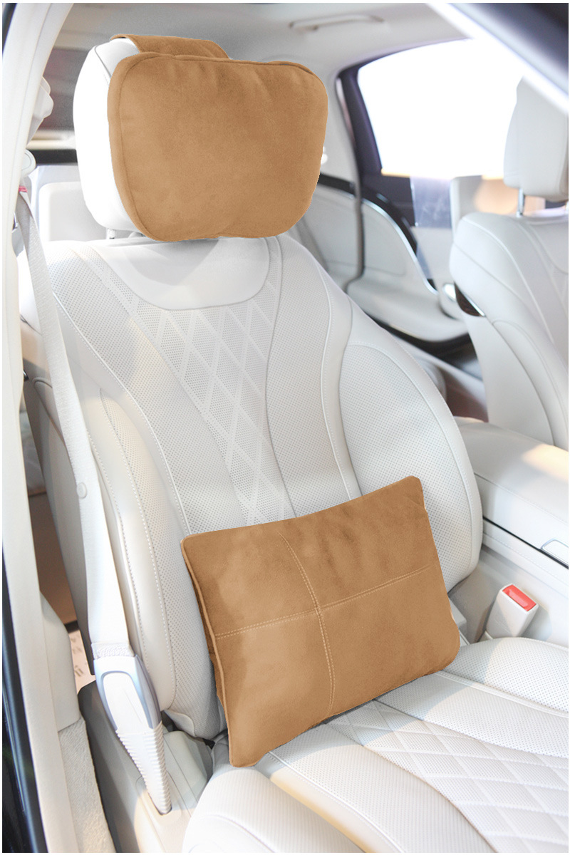 Car headrest is suitable for Mercedes-Benz S-Class Maybach cervical pillow car headrest lumbar suede neck pillow
