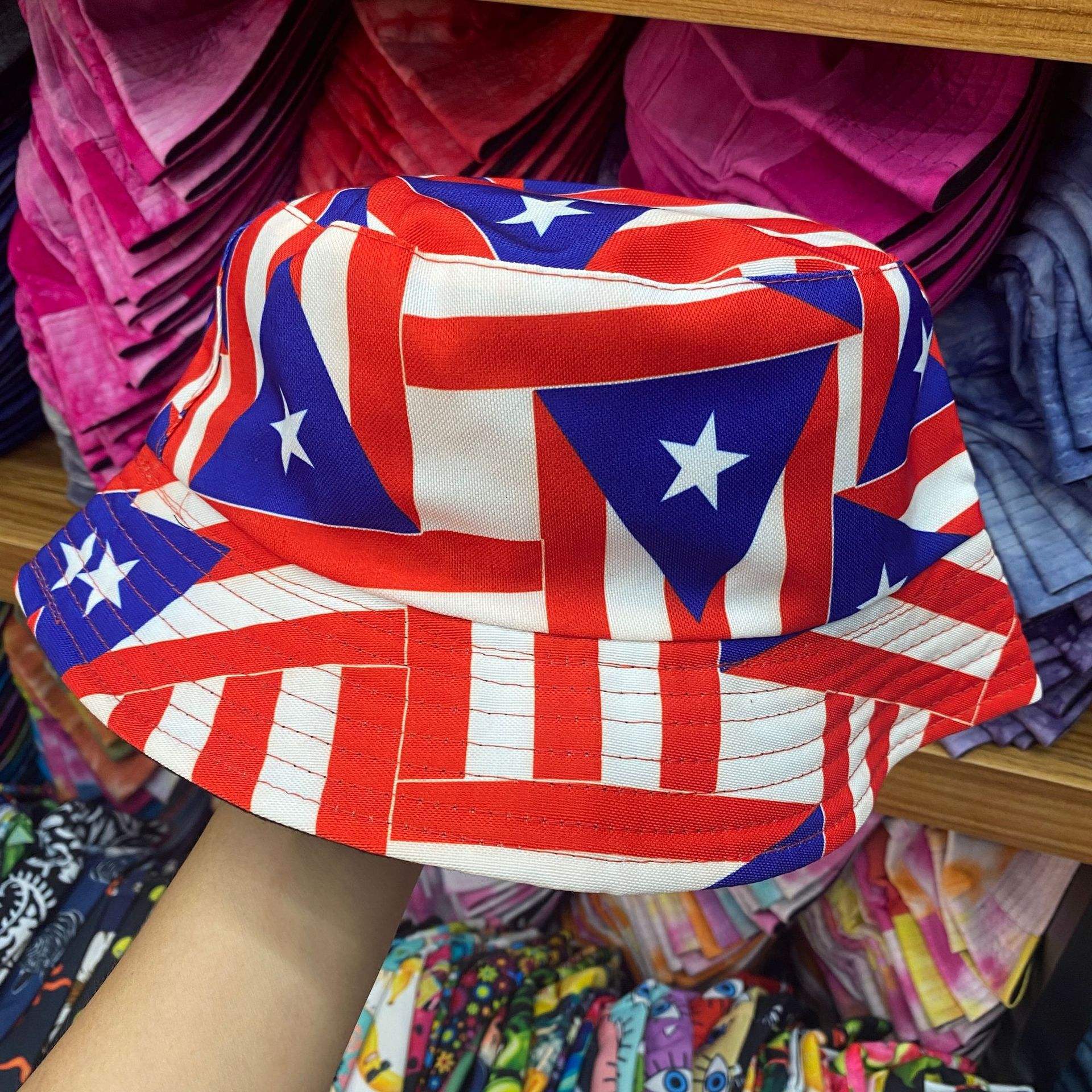 Unisexe De Base Bloc De Couleur Avant-Toit Large Chapeau Seau display picture 4