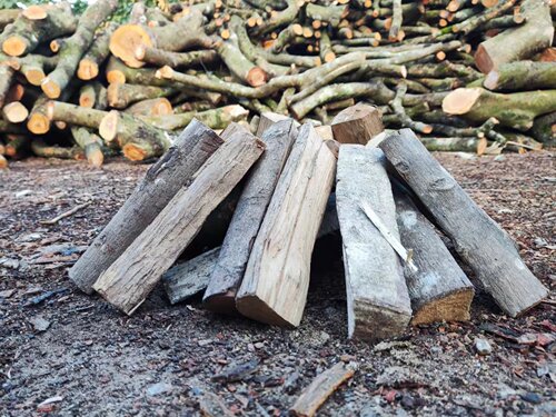 5YA1 outdoor campfire wood dry firewood burning lychee pine wood split wood dry firewood fireplace boiler fuel