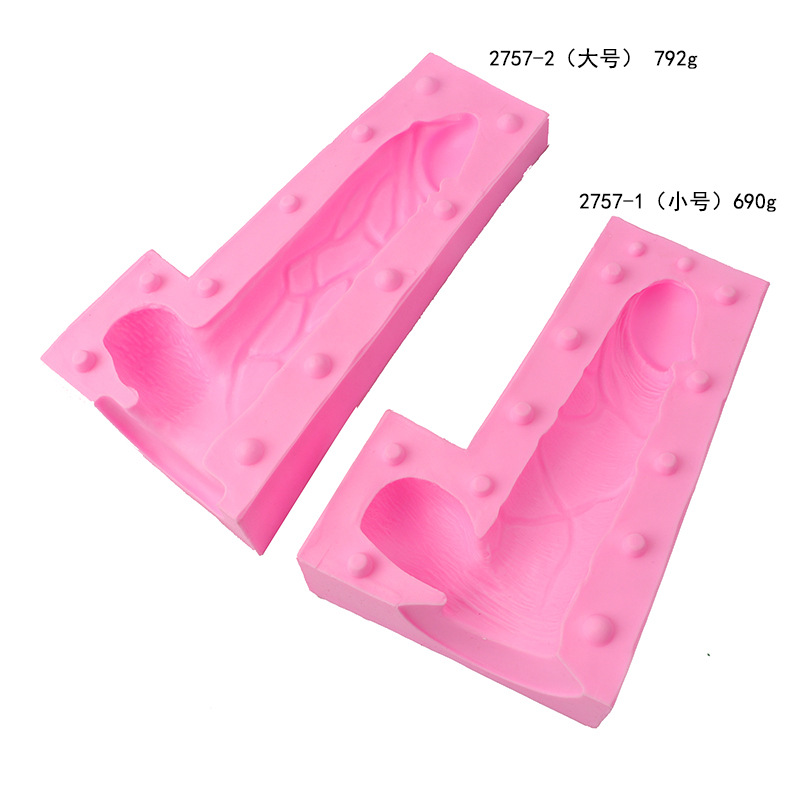 Parodia del molde de silicona sexy tridimensional del pene de los hombres segundo niño crema pastel decoración molde de chocolate fondant molde