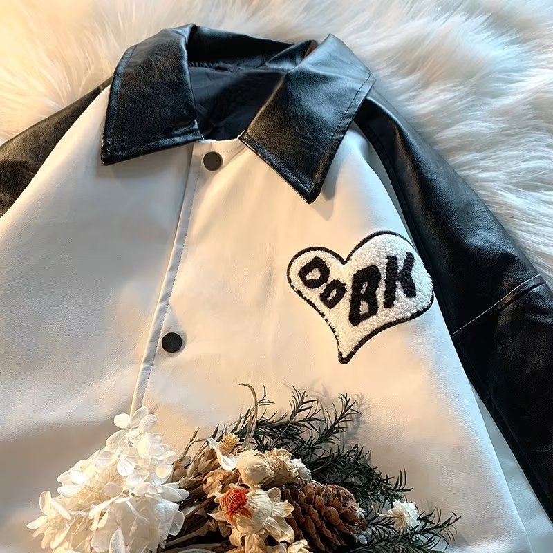 Men's Varsity Jacket Leather Style Pilot Coat For Winter Casual_voghion.com