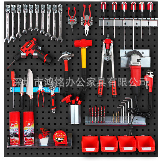 Hardware tools square hole hanging plate multi-functional single double-sided hole plate car workshop movable material rack display rack