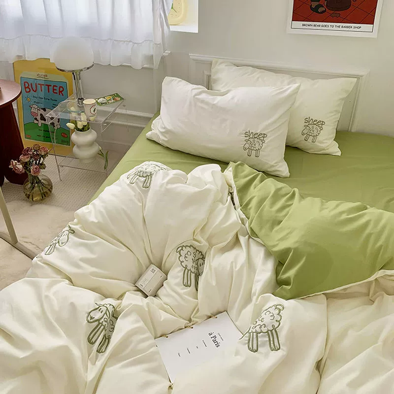 Bed Linen Set, Student/internet-celebrity Style, 3–4 Piece, Multiple Patterns, 1.2–2.4 m