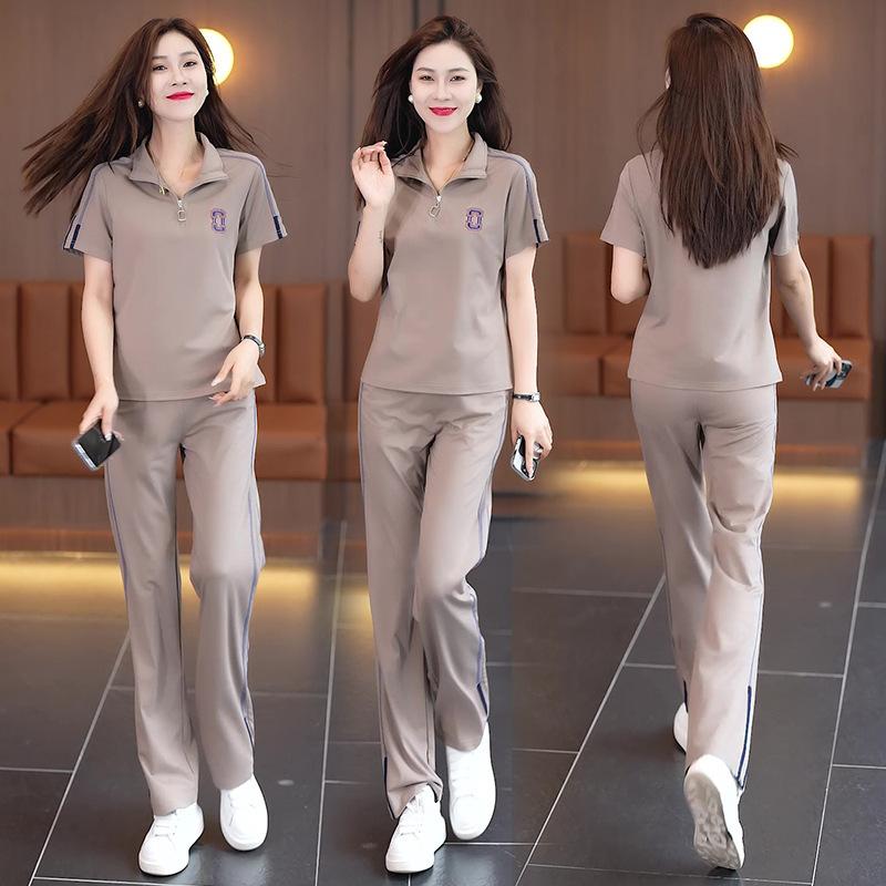 Suit Women's Summer New Short-sleeved Women's Sportswear Casual Fashion Two-piece Western Style Small Thin Two-piece Set