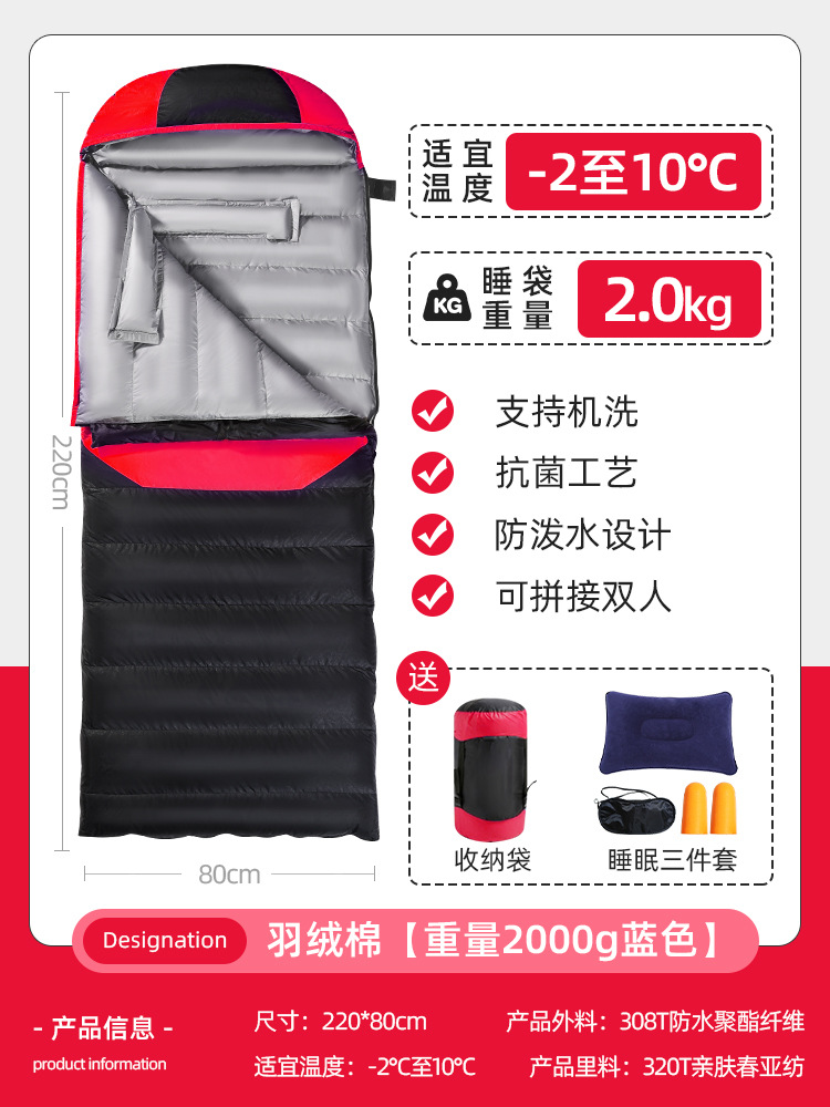 다운면 [중량 2.0kg*레드]-2℃~10℃
