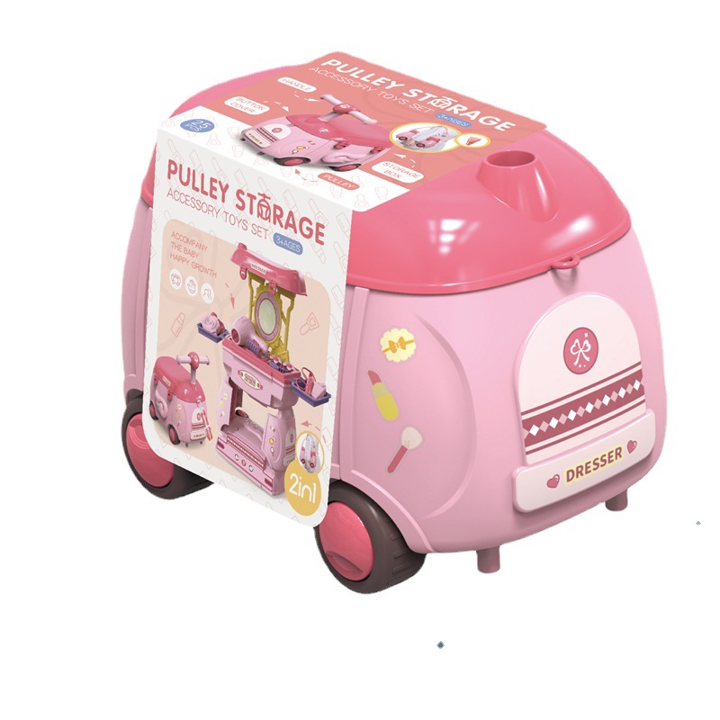 Comercio exterior de los NIÑOS 2-en-1 simulación cocina vajilla cosméticos doctor herramientas jugar casa crossbody carro juguete