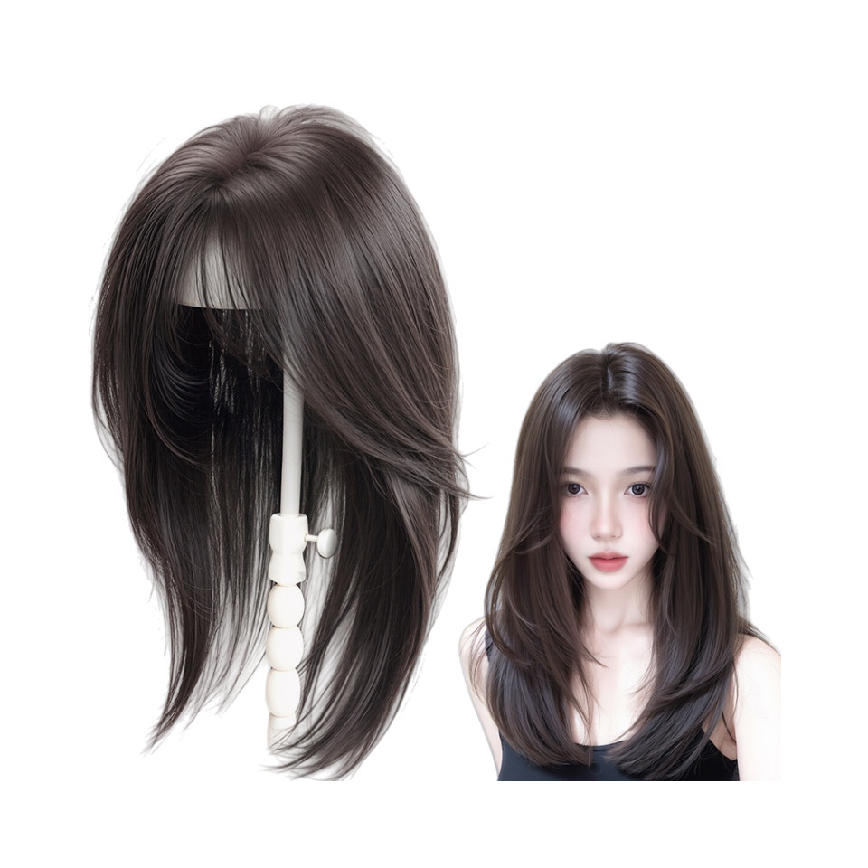 Bloqueo de cabello sin cabello, atmósfera perezosa, clavícula de alto nivel, cabello suelto, cabello blanco alto, franja falsa