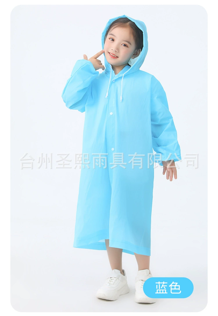 Children's raincoat, handheld multicoloured travel backpack, increased thickness