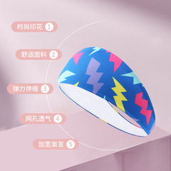 批發瑜伽導汗帶彈力透氣頭帶數碼印花運動髮帶跑步健身束運動髮帶