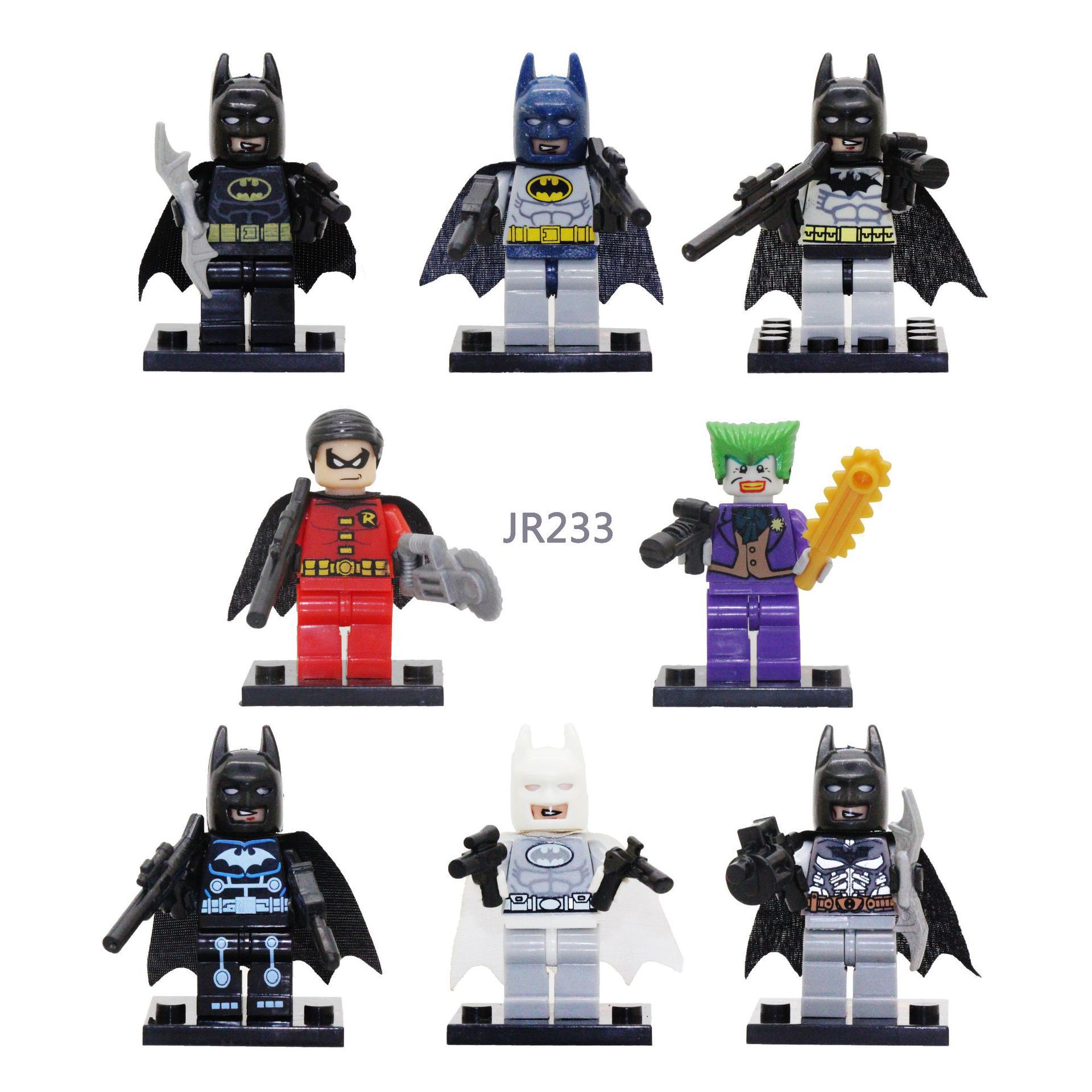 Cross-Border Wholesale Jr233 Hero Series Minifigure Bat Small Particle Building Block Toys Foreign Trade Bagged Dropshipping