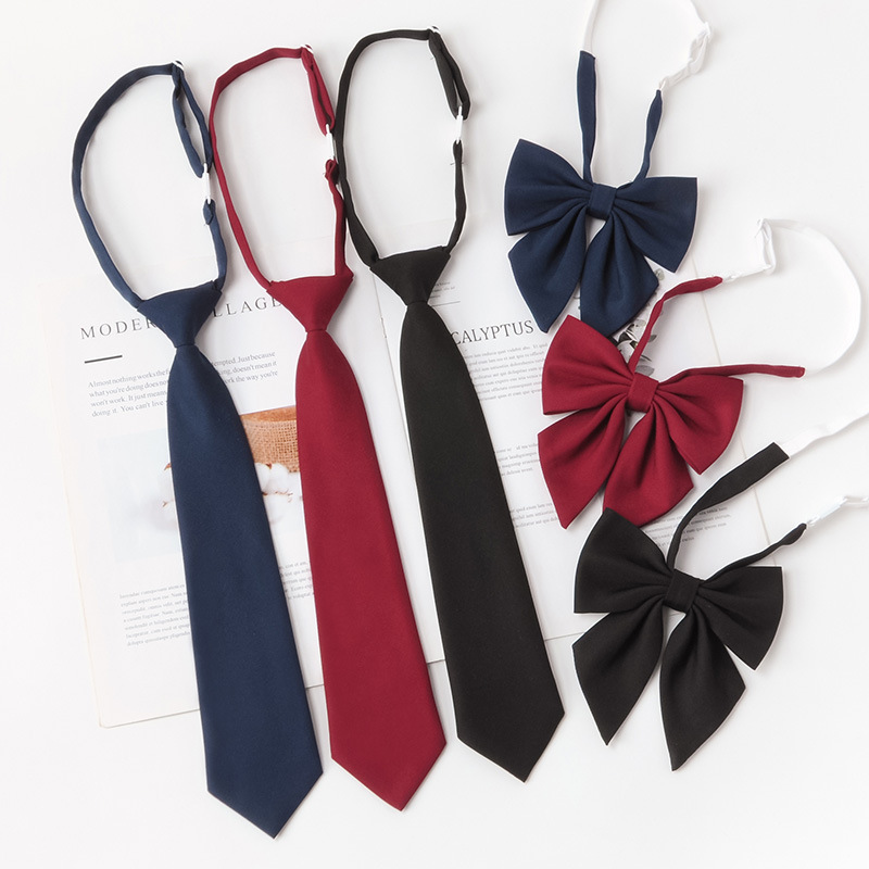 Bachelor's Clothing Graduation JK Tie Female Japanese Department College Style Green Red Shirt Bow Tie Female Student Black Male Free