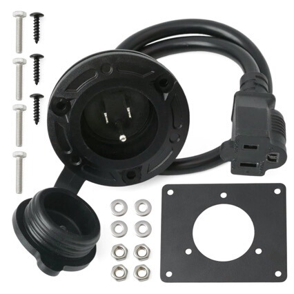 Rv Charging Plug Rv Power Socket Nema5-15 American Plug Conversion Cable with Conversion Panel Rv Charging Plug Rv Power Socket Nema5-15 American Plug Conversion Cable with Conversion Panel