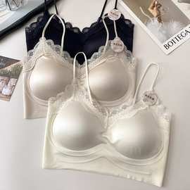 性感蕾丝美背内衣收副乳聚拢防下垂裹胸女夏季软支撑舒适无痕抹胸