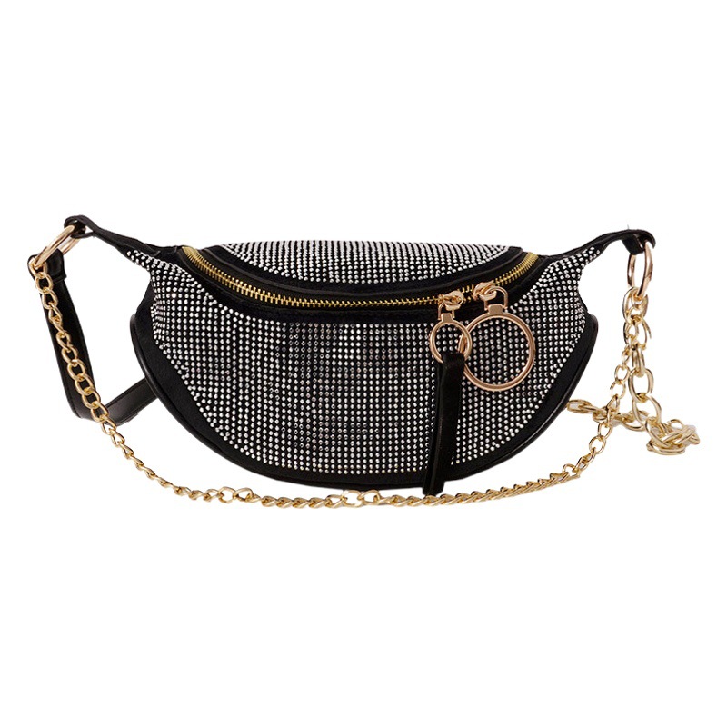 New King Rhinestone Fashion Women's Bag Trendy Diamond-Encrusted Women's Shoulder Bag Versatile Diamond Crossbody Chain Small Bag