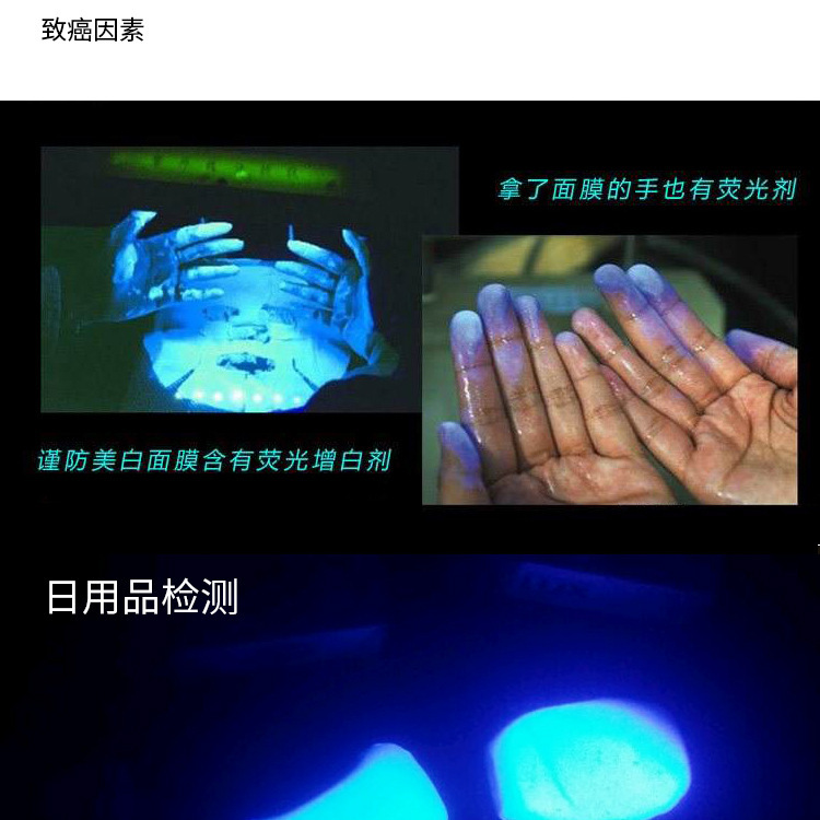 365 UV lamp flashlight outdoor night search ore banknote detection cat moss fluorescent agent detection lamp manufacturers