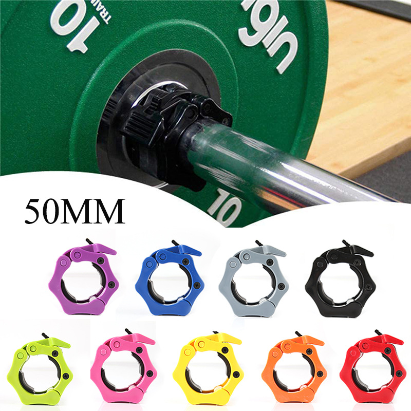Factory wholesale nylon safety dumbbell barbell bar quick release fast Austrian bar buckle durable plastic card fast barbell