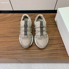 2024年夏秋季新款拼色低帮休闲运动鞋复古百搭老爹鞋松紧带休闲鞋