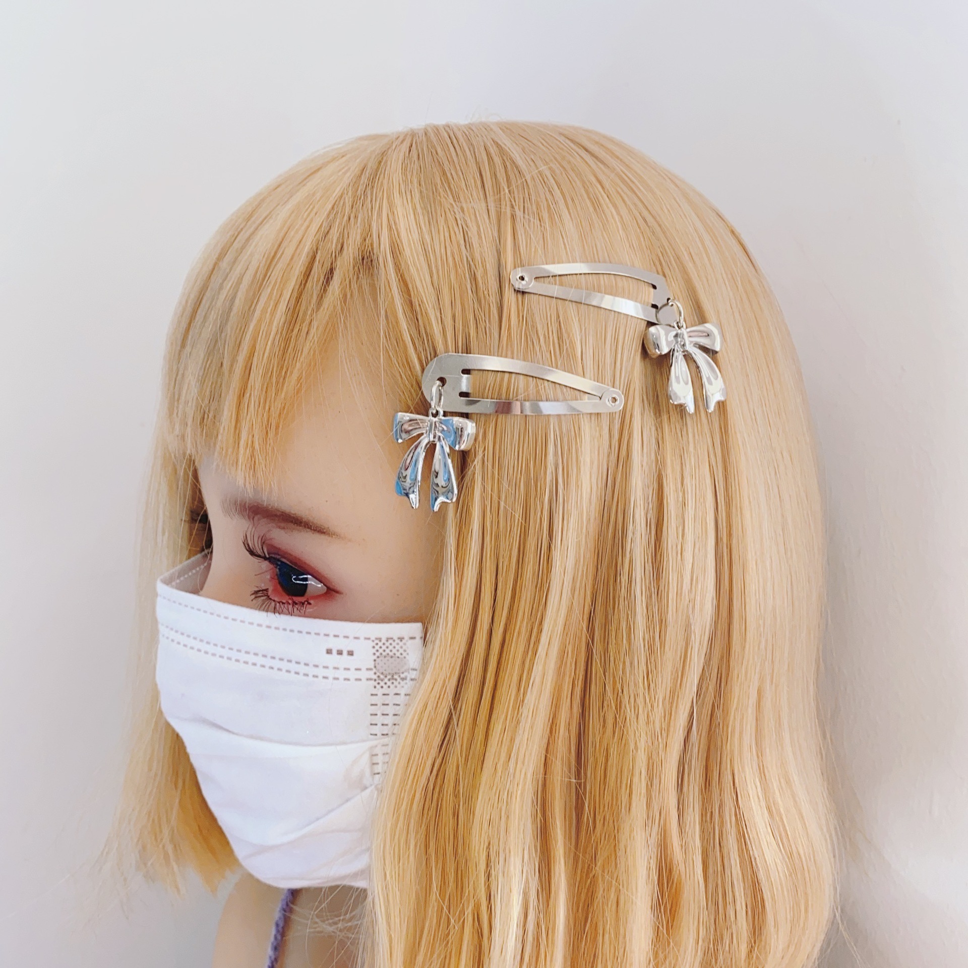 14g Weight Charm Hair Clips Hair Accessories Type 1 Pair Quantity Holiday, Street Occasion Alloy Material Bow Knot Pattern All Seasons Season Women's Gender Y2K, Sweet Style Y2K Sweet Women's Bow Knot Alloy Charm Hair Clips 4