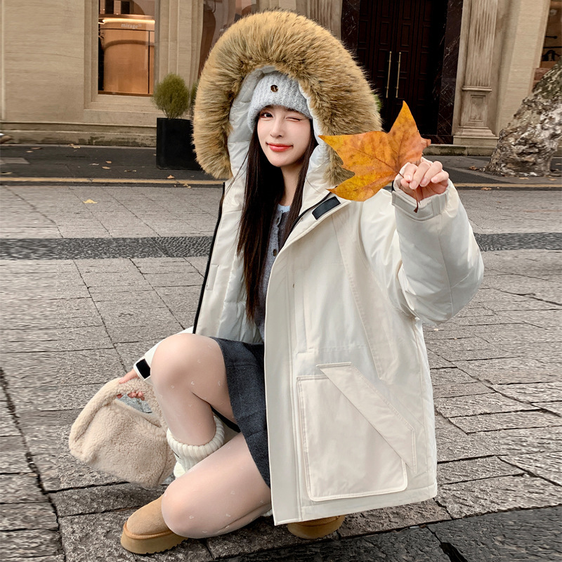 2025年毛领工装棉服女冬季加厚宽松保暖派克服短款韩版外套男|undefined