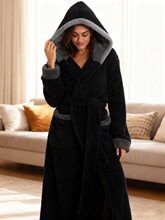 I 40232 Color Hooded Pocket Bathrobe ��ɫ��ñԡ��