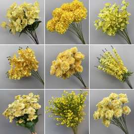 ✅黄色花感逼真向日葵假花花朵插花花材装饰花花束婚礼花