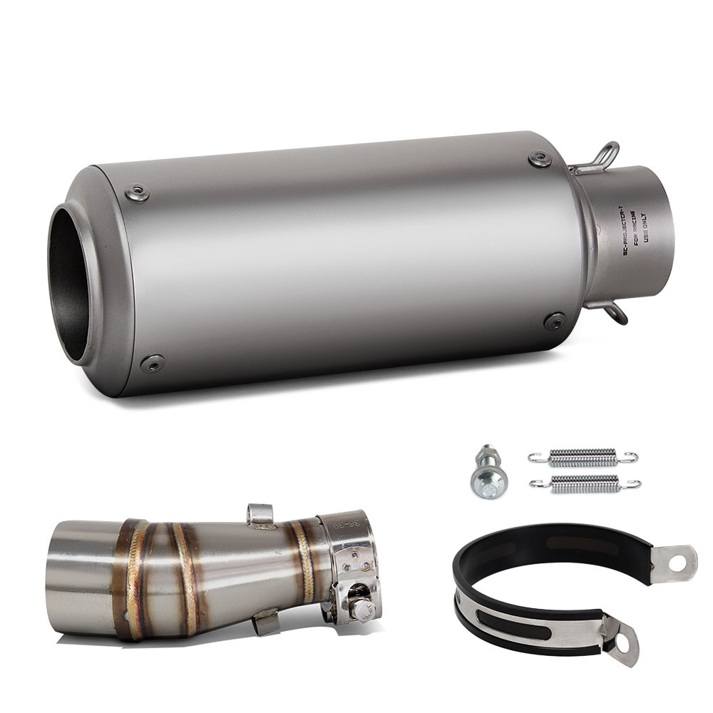 Suitable for Motorcycle Exhaust Pipe Modification Z250 Z300 Stainless Steel Middle Section Sc Barrel Tail Section 12-16 Years