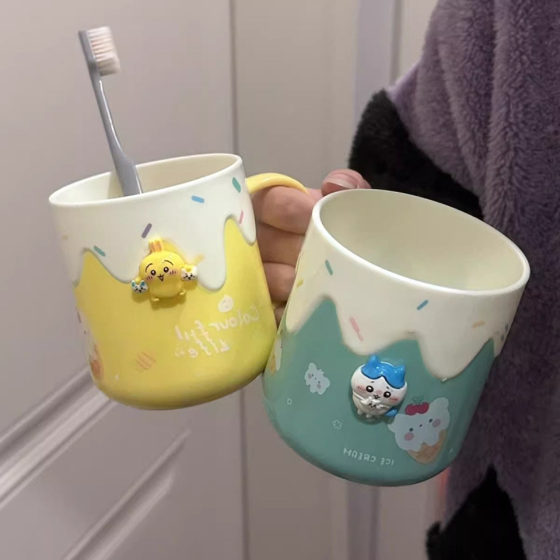 かわいいジカわぁうがいカップ子供女の子寮学生うがいカップ高颜値家庭用カップル歯カップ|undefined