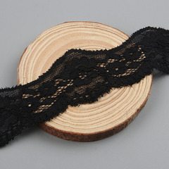 彈力花邊 黑色蕾絲花邊 白色蕾絲邊 壓紗花邊 DIY花邊服裝輔料