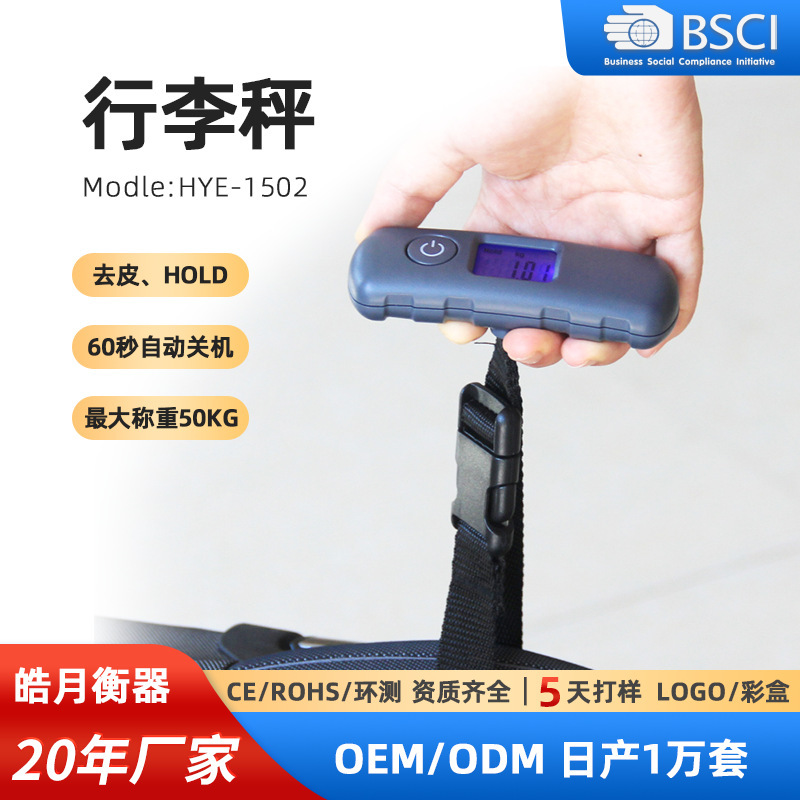Haoyue Electronic Scale Portable Scale Ce Certified Luggage Weight Scale Accurate Weighing Travel Scale Customized for Foreign Trade