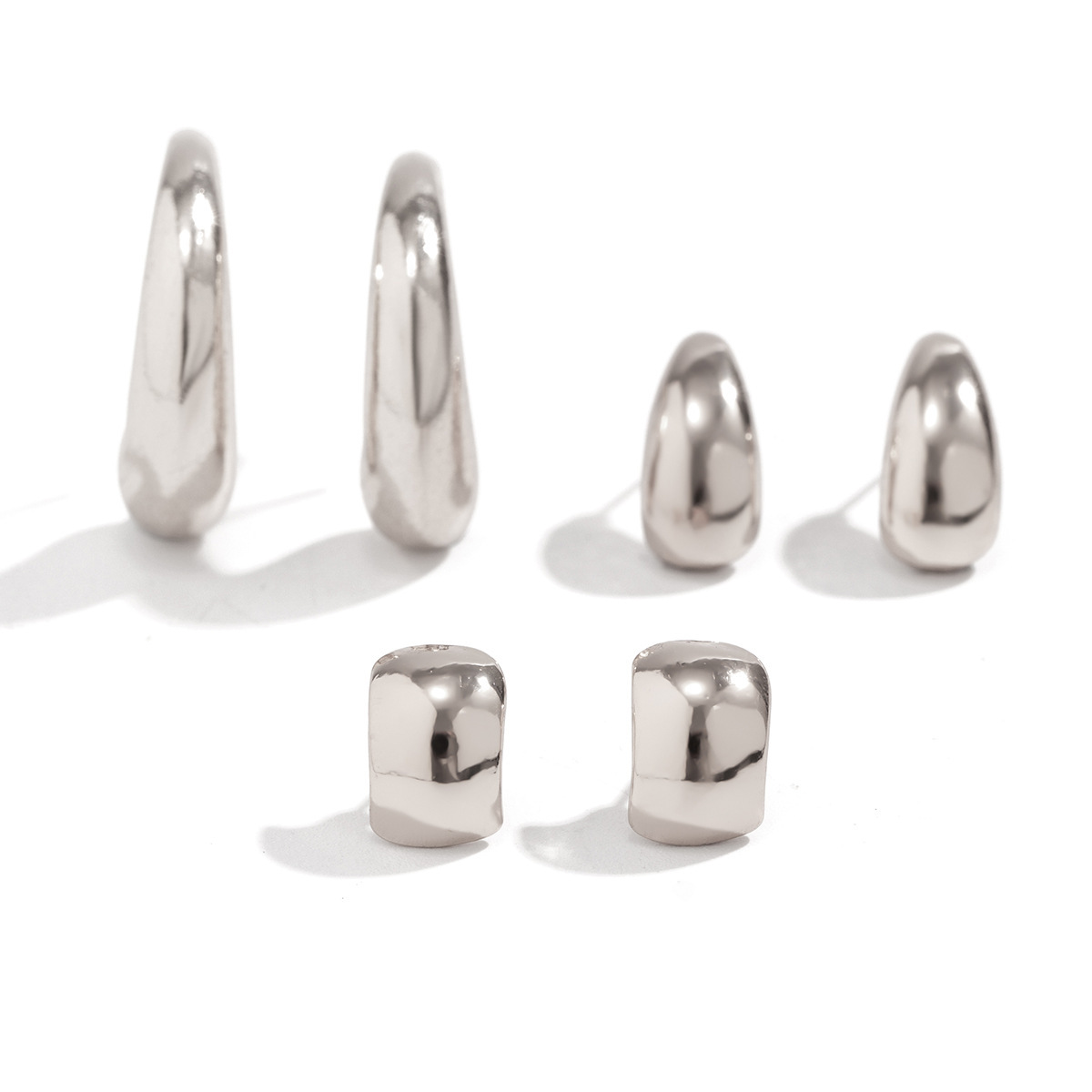 9g Weight Alloy Ear Needle Material Ear Cuffs, Ear Studs Classification 1 Set, 1 Pair Quantity Casual, Street Occasion CCB, Alloy Material Geometric Pattern All Seasons Season Women's Gender Polished Finish Plating Design Retro, Commute Style 1 Set 1 Pair Retro Commute Geometric Plating CCB Alloy Ear Cuffs Ear Studs 19