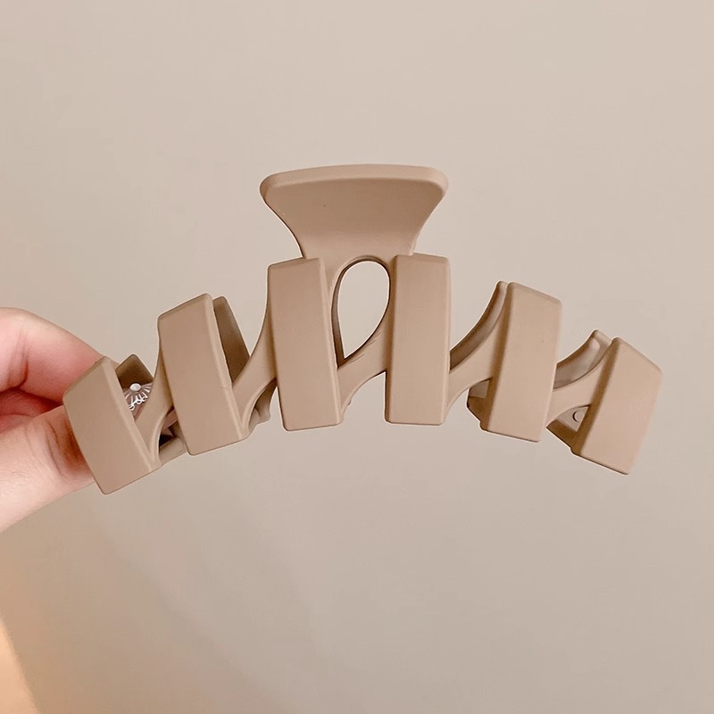 Extra-grande 15cm cabello más tiburón clip temperamento esmerilado agarrar clip de cabello de cabeza detrás de la tarjeta de cabello de cabello