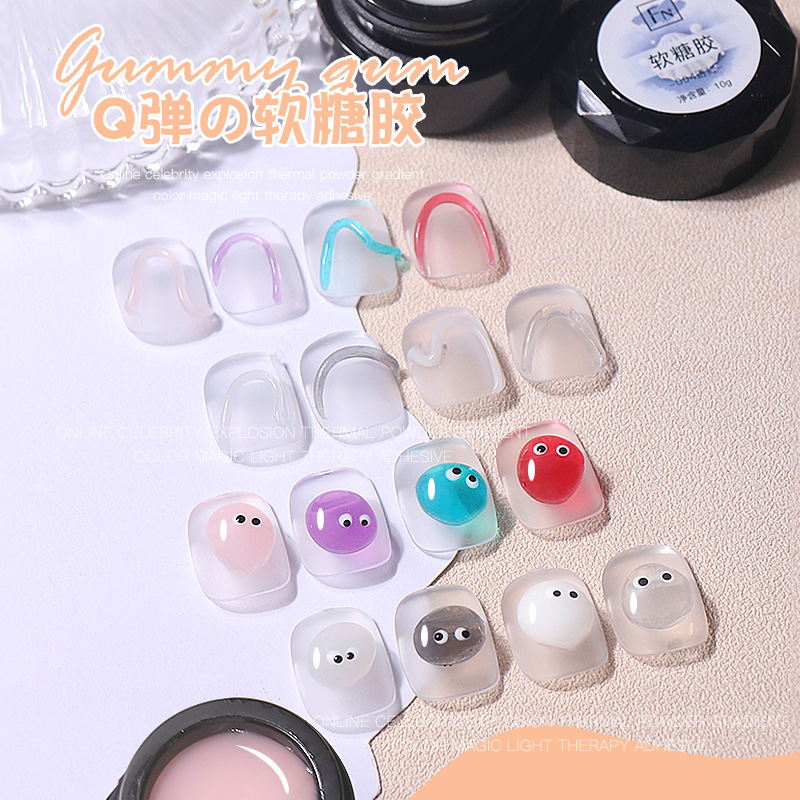 Fn3D Three-Dimensional 8-Color Soft Candy Glue Pvc Mold Modeling Gel DIY Carving Gel Q-Elastic Kneading Glue Wholesale