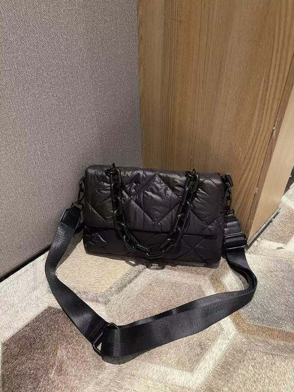 外贸翻盖腋下包高品质充棉菱格小方包轻便尼龙布单肩手提斜挎包|undefined