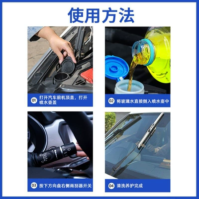 Glass agent car all-season windshield washer fluid, whole