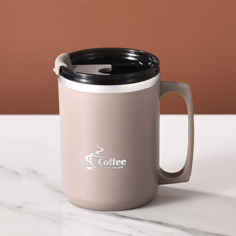 304 acero inoxidable simple taza de automóvil taza de café de gran capacidad taza de separación de té portátil taza de oficina