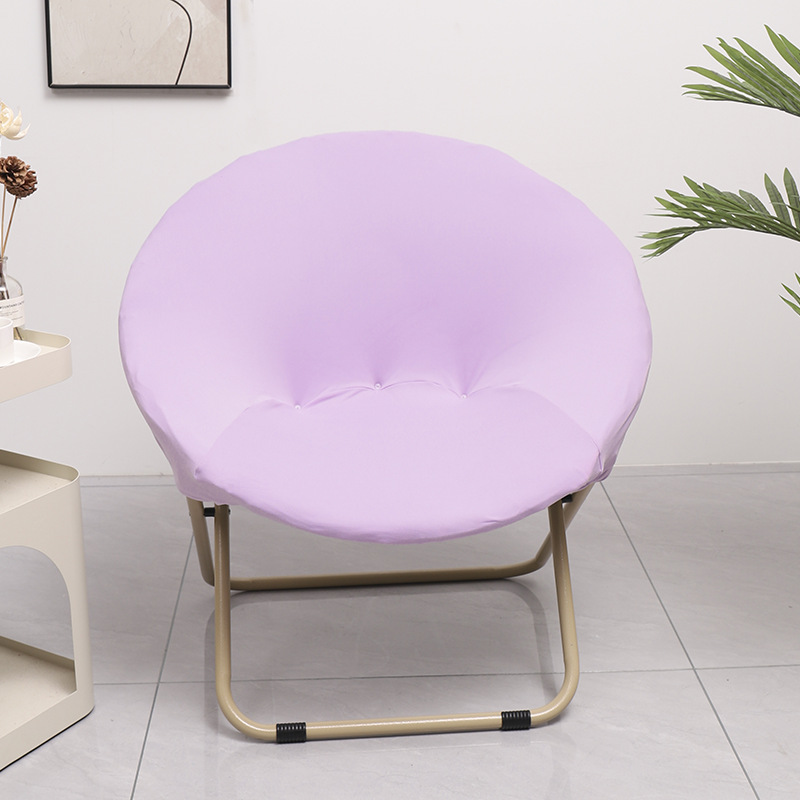 Solid color high elastic milk silk lazy chair cover moon chair cover dormitory chair cover office lunch break chair cover